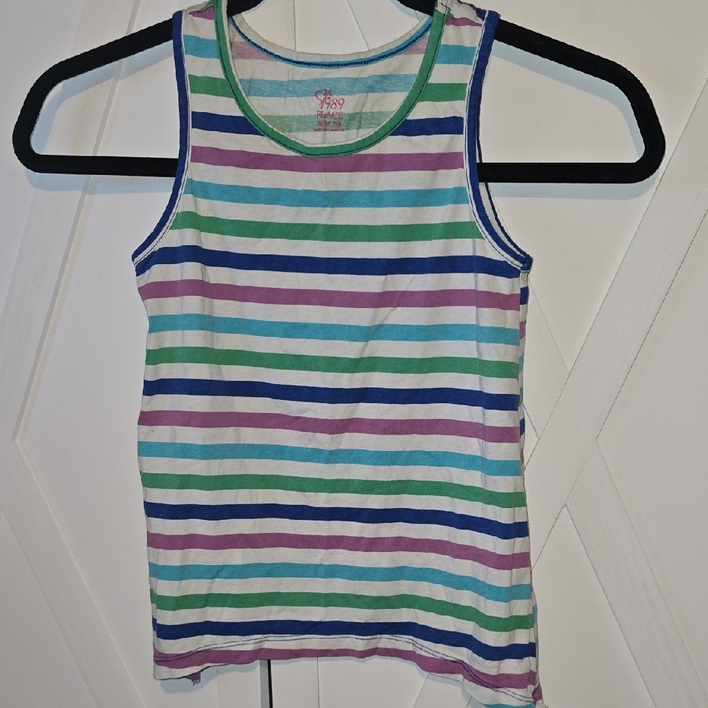 The Children's Place Striped Tank Top - Green, Blue, Purple, Teal, White